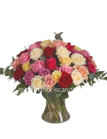 Bouquet di Roselline Assortite – colori e varietà secondo disponibilità